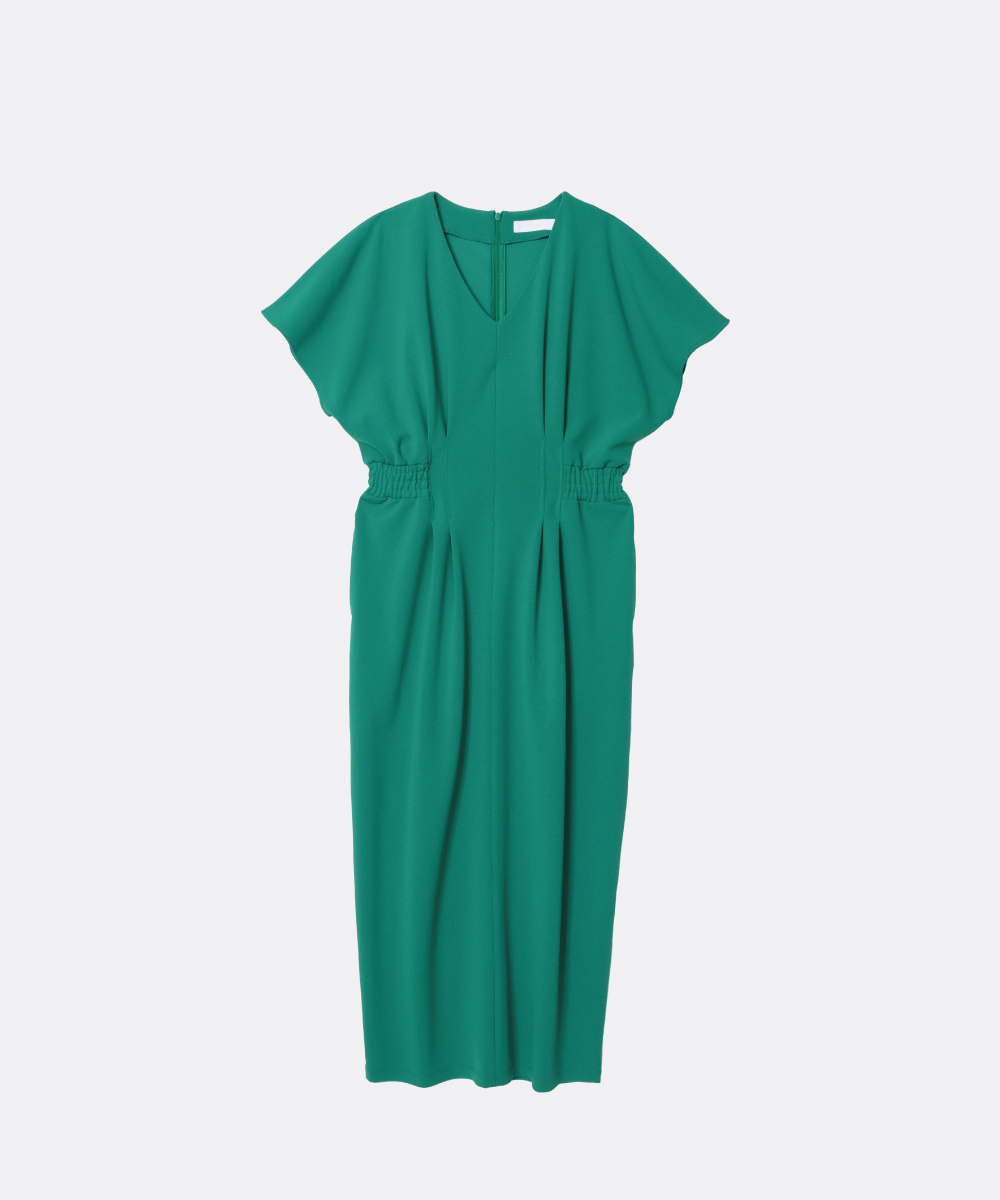 【店舗限定】THE DRESS/ウエストタックコクーンワンピース