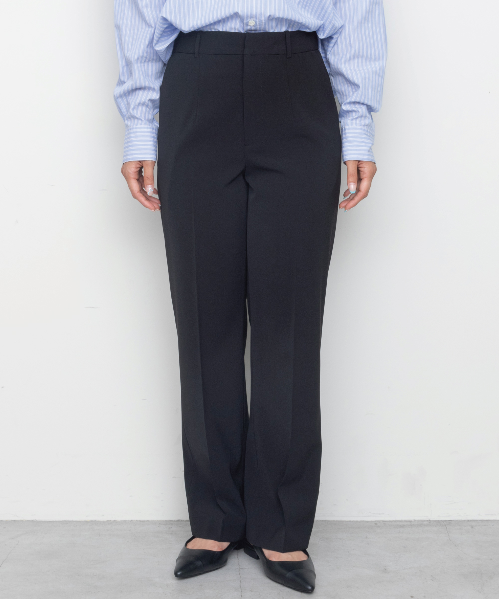 Stretch Double Cloth Straight Pants