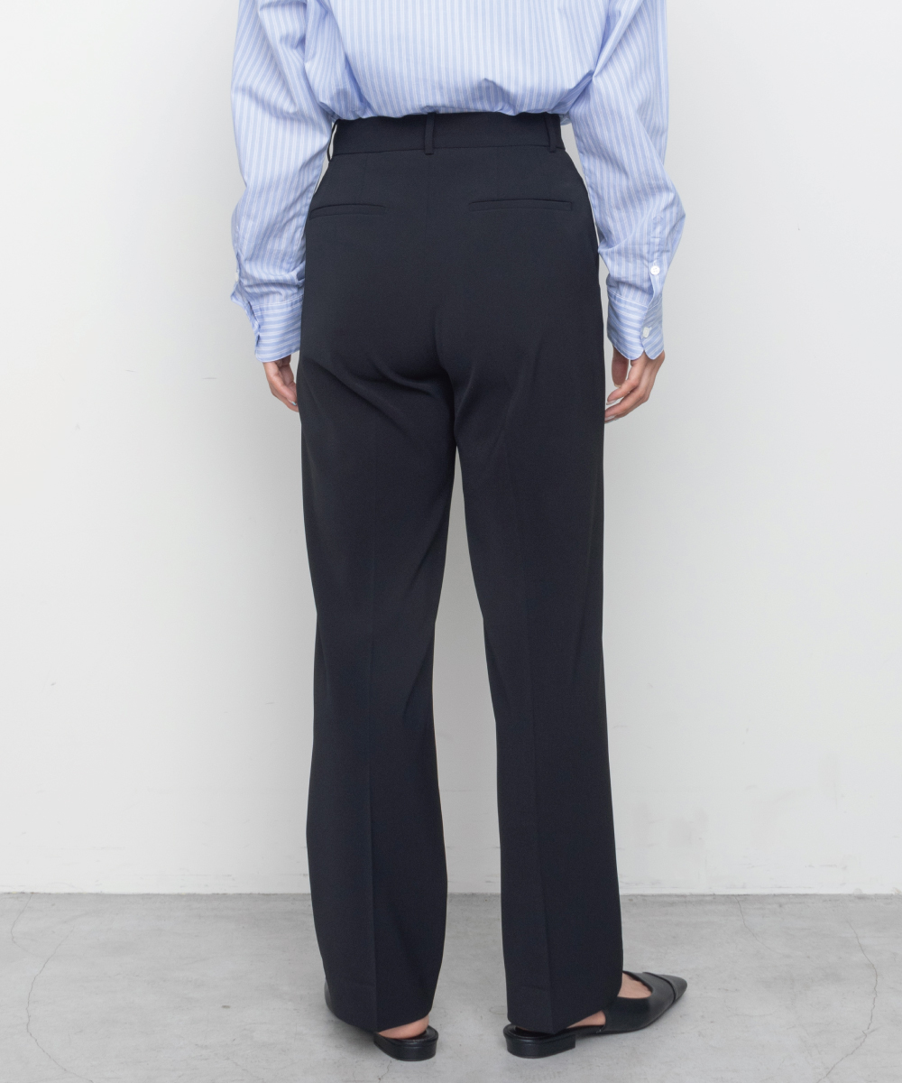 Stretch Double Cloth Straight Pants