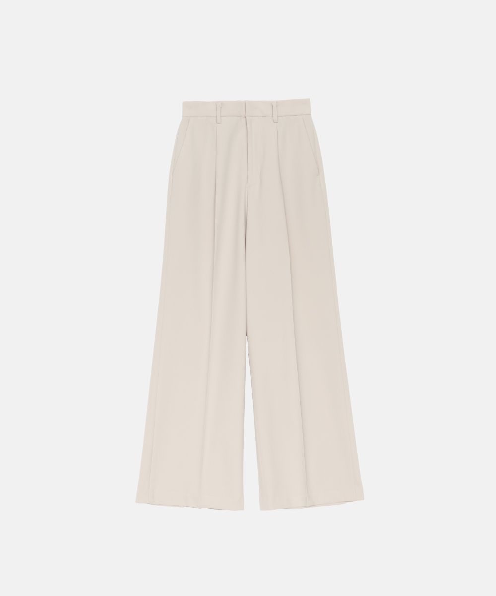 Stretch Double Cloth Wide Pants