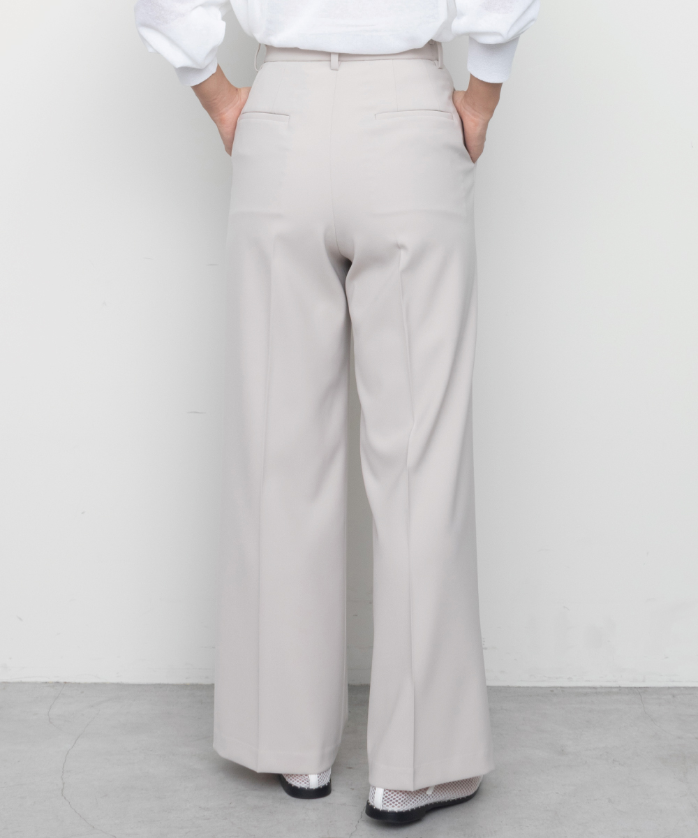 Stretch Double Cloth Wide Pants