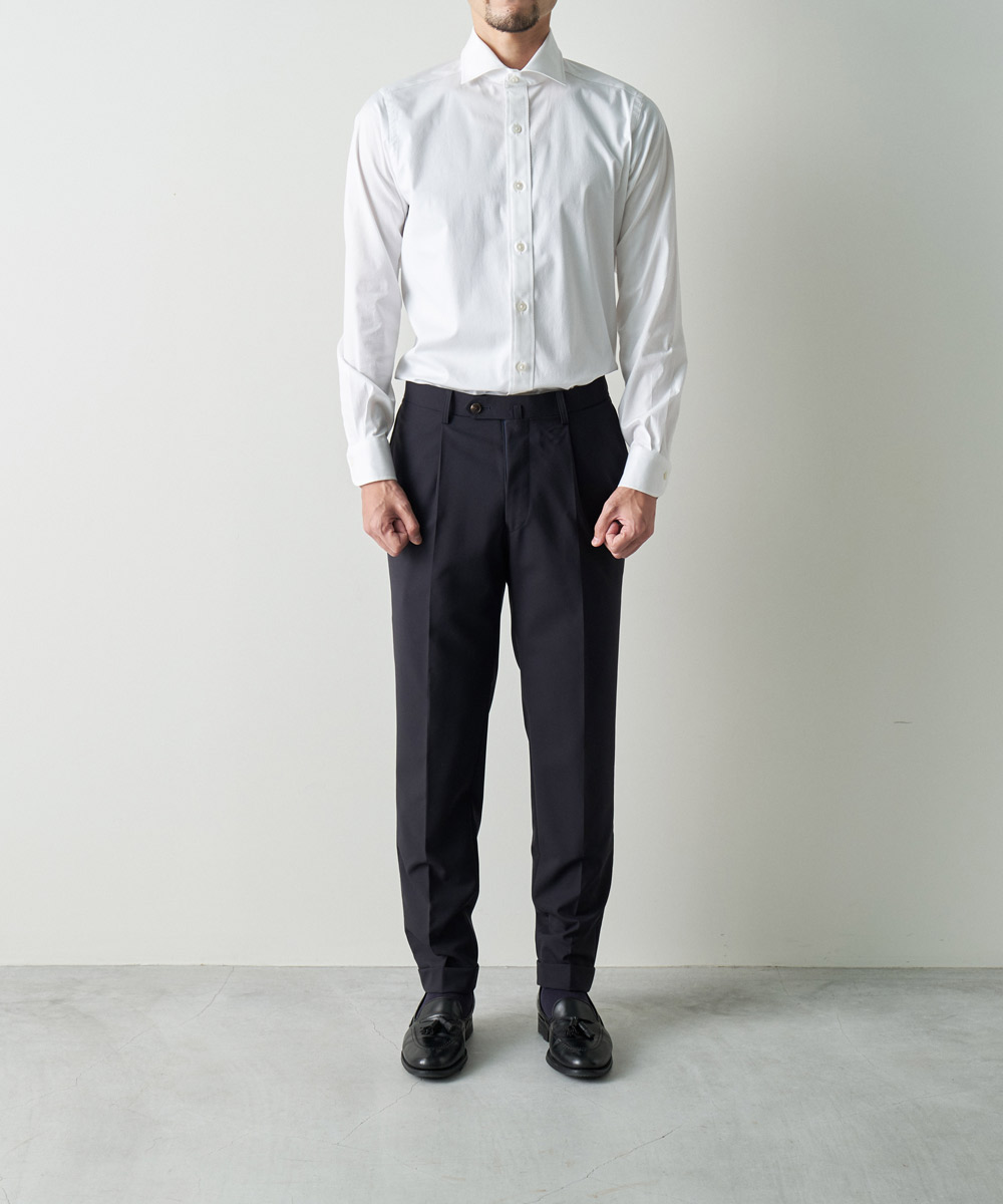 Wool Broadcloth 1tuck Pants