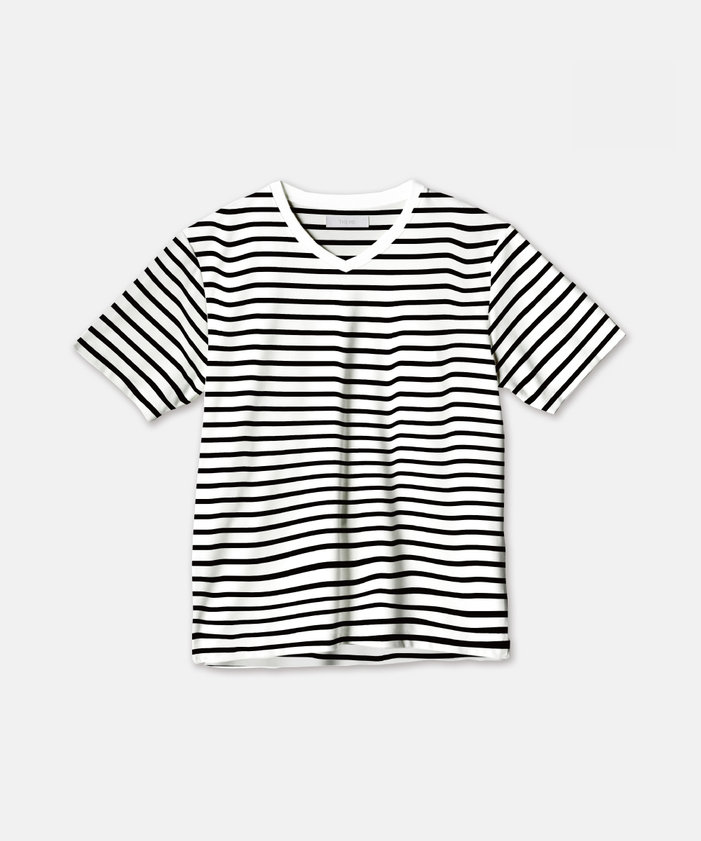 Twisted Cotton Striped S/S T-Shirt