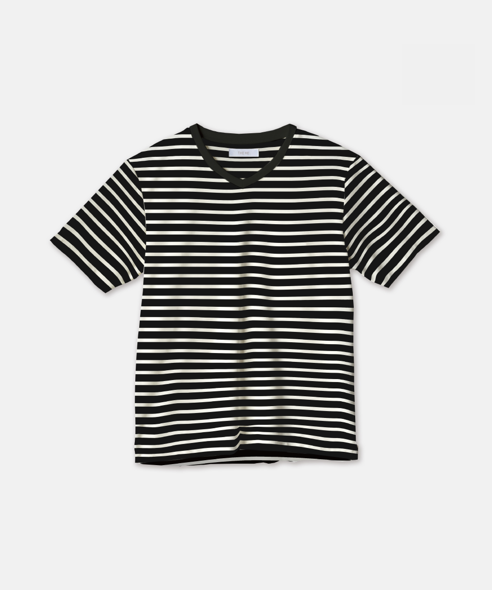 Twisted Cotton Striped S/S T-Shirt