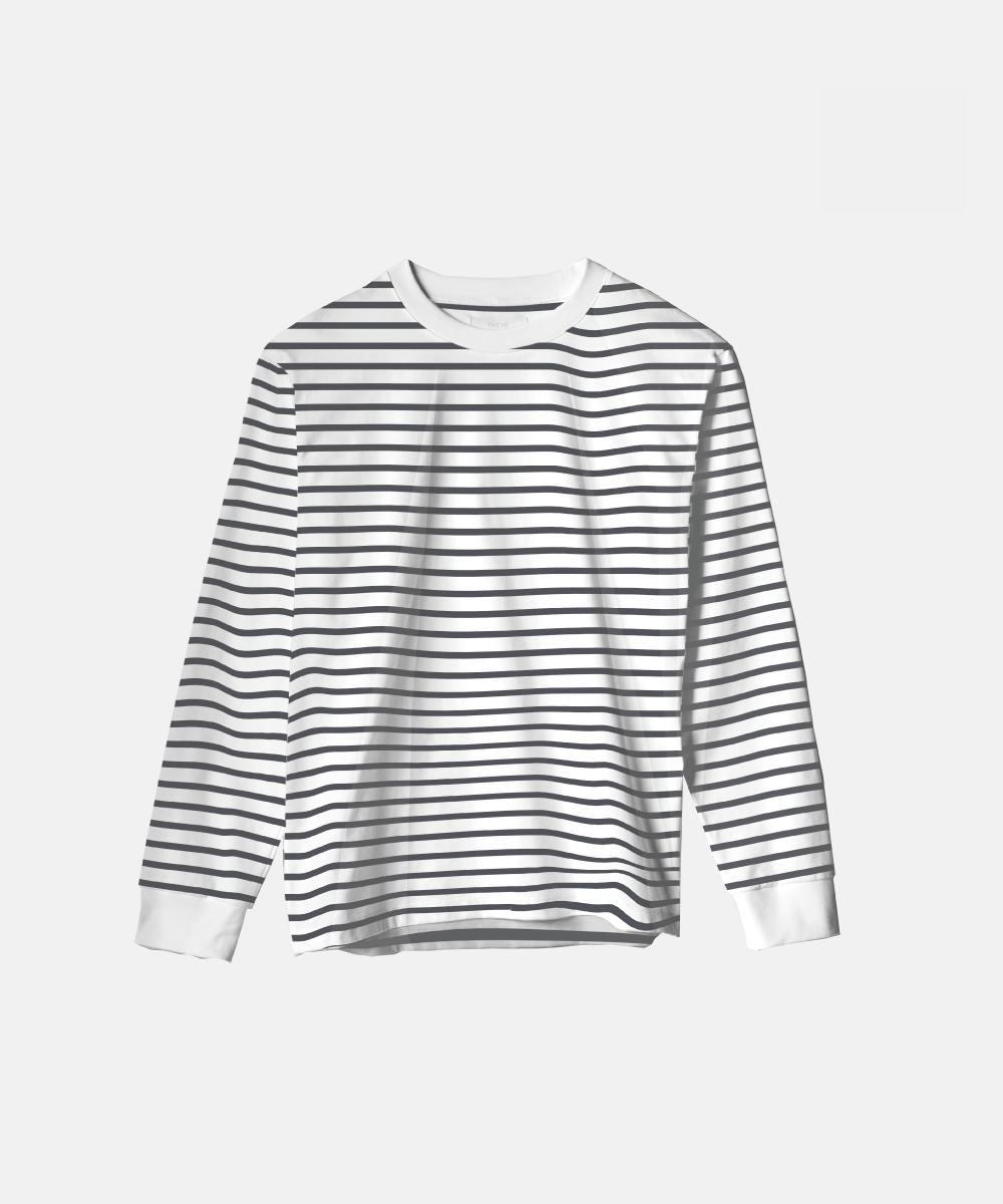 Twisted Cotton Striped L/S T-Shirt