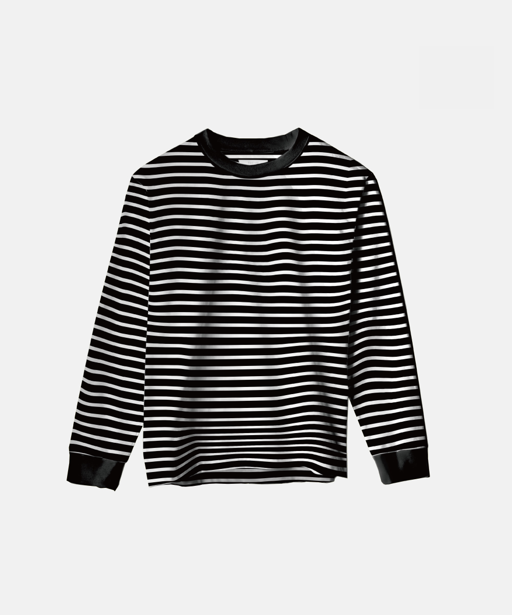 Twisted Cotton Striped L/S T-Shirt