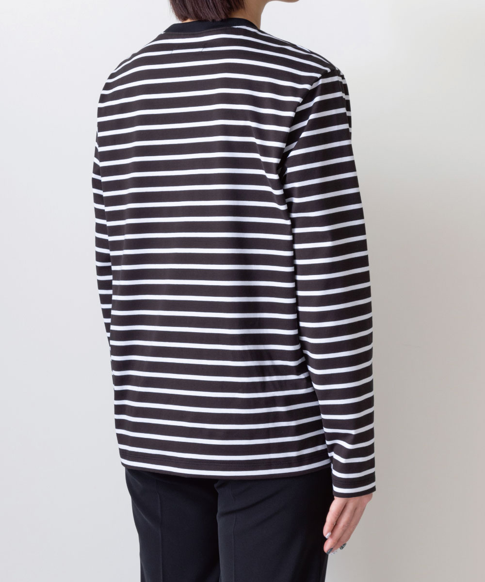 Twisted Cotton Striped L/S T-Shirt